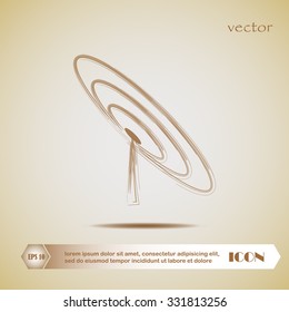 Radio, antenna sending signal icon. Wireless technology. Vector 