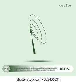Radio, antenna sending signal icon. Wireless technology. Vector 