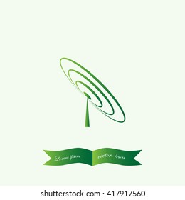 Radio, antenna sending signal icon. Wireless technology. Vector 