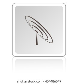 Radio, antenna sending signal icon. Wireless technology. Vector 