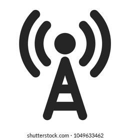 Radio antenna signals icon vector