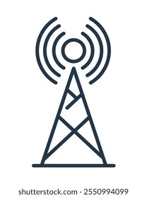 infraestrutura urbana isolada da torre da antena de rádio