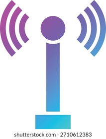Radioantenne Vektor Symbol Design Illustration