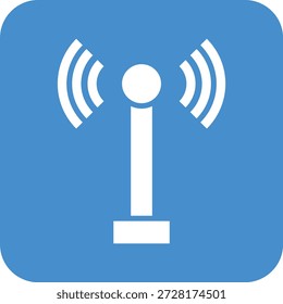 Ilustração do design do ícone do vetor da antena de rádio