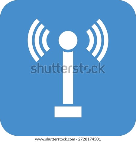 Radio antenna Vector Icon Design Illustration