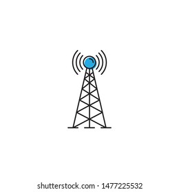Radio Antenna vector icon symbol isolated on white background
