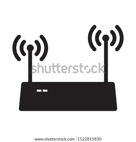 Radio antennae & wireles icon - Vector