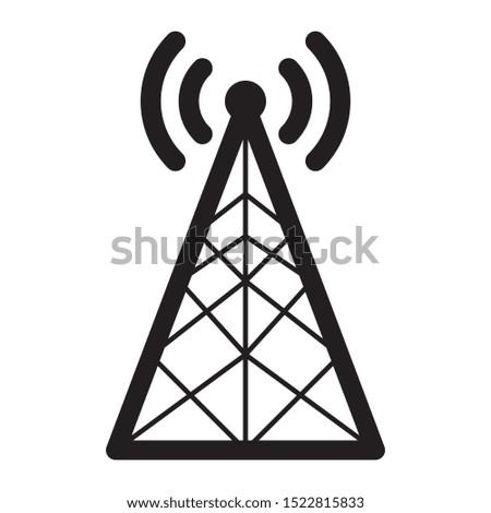 Radio antennae & wireles icon - Vector
