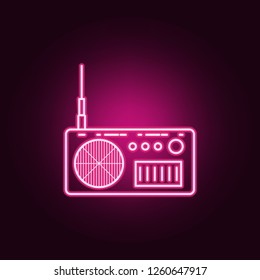 radio apparatus icon. Elements of Media in neon style icons. Simple icon for websites, web design, mobile app, info graphics