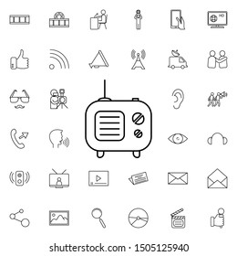 Radio apparatus nolan icon. Elements of media, press set. Simple icon for websites, web design, mobile app, info graphics