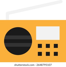 Radio Audio Music Icon Vector Flat Illustration