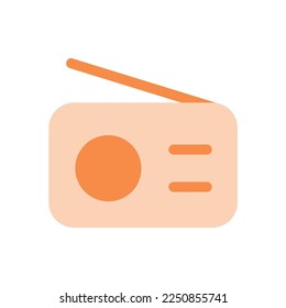 radio audio player icon solid color