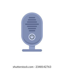 Radio baby monitor icon flat vector. Rattle toy. Neonatal care isolated