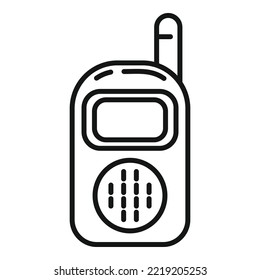 Radio Baby Monitor Icon Outline Vector. Rattle Toy. Neonatal Care