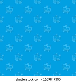 Radio baby monitor pattern vector seamless blue repeat for any use