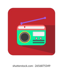 Radio-Hintergrundsymbol. Bearbeitbare Strichsymbole. Perfekt für Web, mobile Apps und Software.