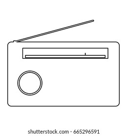 Radio black icon .