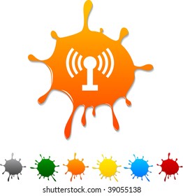 Radio  blot icon. Vector illustration.
