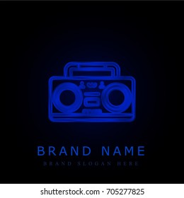 Radio blue chromium metallic logo