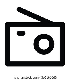 Radio Bold Line Vector Icon