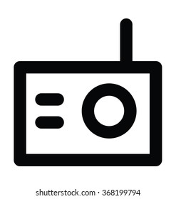 Radio Bold Line Vector Icon