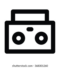 Radio Bold Line Vector Icon