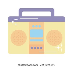 radio boombox retro and nostalgic icon isolated