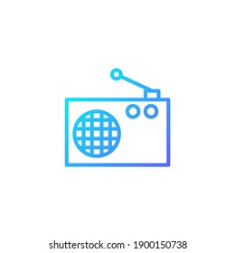 Radio-Box-Symbol mit blauem Farbverlauf-Stil