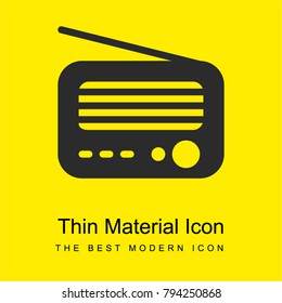 Radio bright yellow material minimal icon or logo design