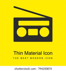 Radio bright yellow material minimal icon or logo design