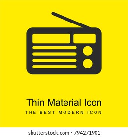 Radio bright yellow material minimal icon or logo design