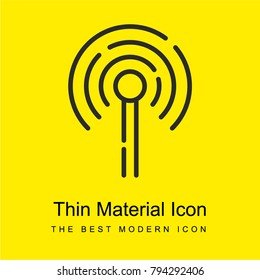 Radio bright yellow material minimal icon or logo design
