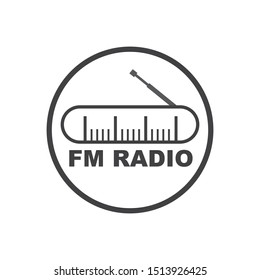 Radio Broadcast Logo Icon Vector Illustration Design