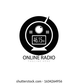 radio broadcast logo icon vector illustration design