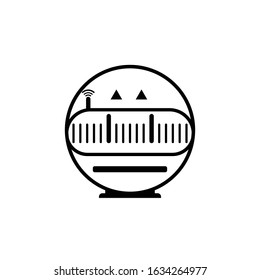 radio broadcast logo icon vector illustration design