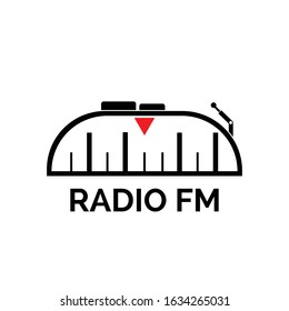 radio broadcast logo icon vector illustration design