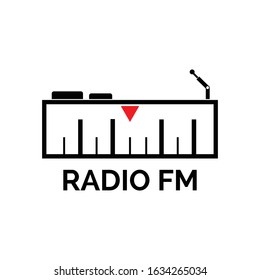 radio broadcast logo icon vector illustration design