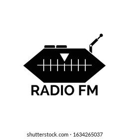 Radio Broadcast Logo Icon Vector Illustration Stock Vector (Royalty ...