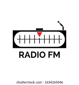 radio broadcast logo icon vector illustration design