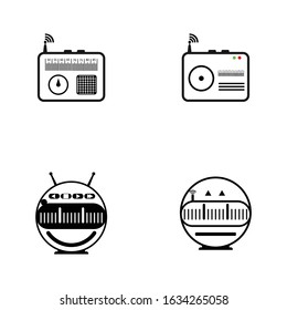 radio broadcast logo icon vector illustration design