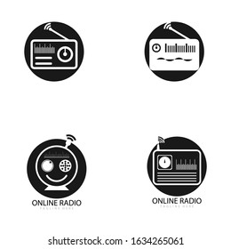 radio broadcast logo icon vector illustration design