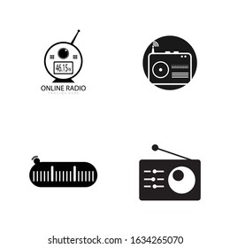 radio broadcast logo icon vector illustration design