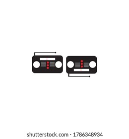 Radio Broadcasting  icon logo vector design
