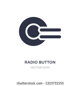 radio button icon on white background. Simple element illustration from UI concept. radio button sign icon symbol design.