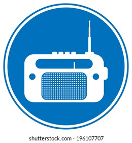 Radio button on white background.