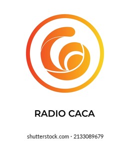 Radio Caca Cryptocurrency token icon. RACA token symbol. Cryptocurrency vector icon. Flat Vector illustration - Vector