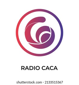 Radio Caca Cryptocurrency token icon. RACA token symbol. Cryptocurrency vector icon. Flat Vector illustration - Vector