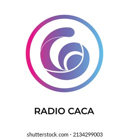 Radio Caca Cryptocurrency token icon. RACA token symbol. Cryptocurrency vector icon. Flat Vector illustration - Vector