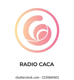 Radio Caca Cryptocurrency token icon. RACA token symbol. Cryptocurrency vector icon. Flat Vector illustration - Vector