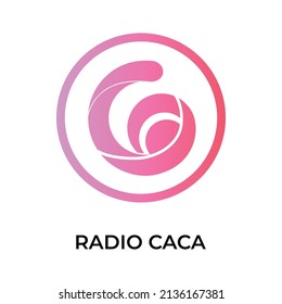 Radio Caca Cryptocurrency token icon. RACA token symbol. Cryptocurrency vector icon. Flat Vector illustration - Vector